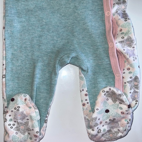 🛍 CUTE Little GIRLS PAJAMAS SIZE 0-3 MONTHS 🛍 - Picture 3 of 6